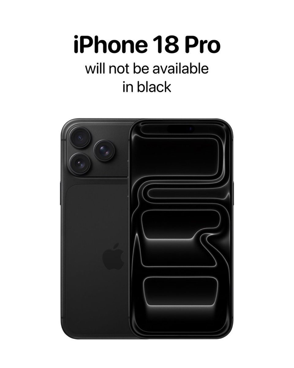 #تويتسو_خبر | بحسب التقارير لن يتوفر هاتفا iPhone 18 Pro و iPhone 18 Pro Max باللون الأسود