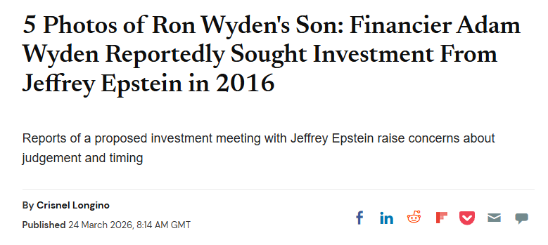 AToggs's tweet photo. @RonWyden Maybe you should ask your son? https://t.co/s42H9EZnDc