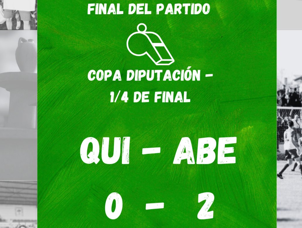 c_d_quintana's tweet photo. Quintana 0-2 Abejar
Disgusto mayúsculo. El Abejar defendió con uñas y dientes la ventaja adquirida en la primera mitad y nosotros no supimos perforar la meta rival a pesar de intentarlo con medios aéreos y terrestres. Adiós a la Copa Diputación. #SiempreContigoQuintana 💚⚽ https://t.co/HfNLx9Wt6y