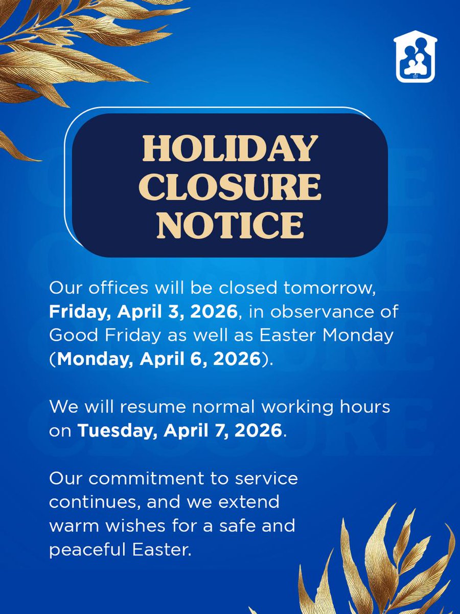 TheNHT's tweet image. Holiday Update 🌿
We will be closed for Good Friday &amp;amp; Easter Monday. We reopen on Tuesday, April 7, 2026.

Wishing you a safe and peaceful Easter!

#NHTCommunity #HolidayHours