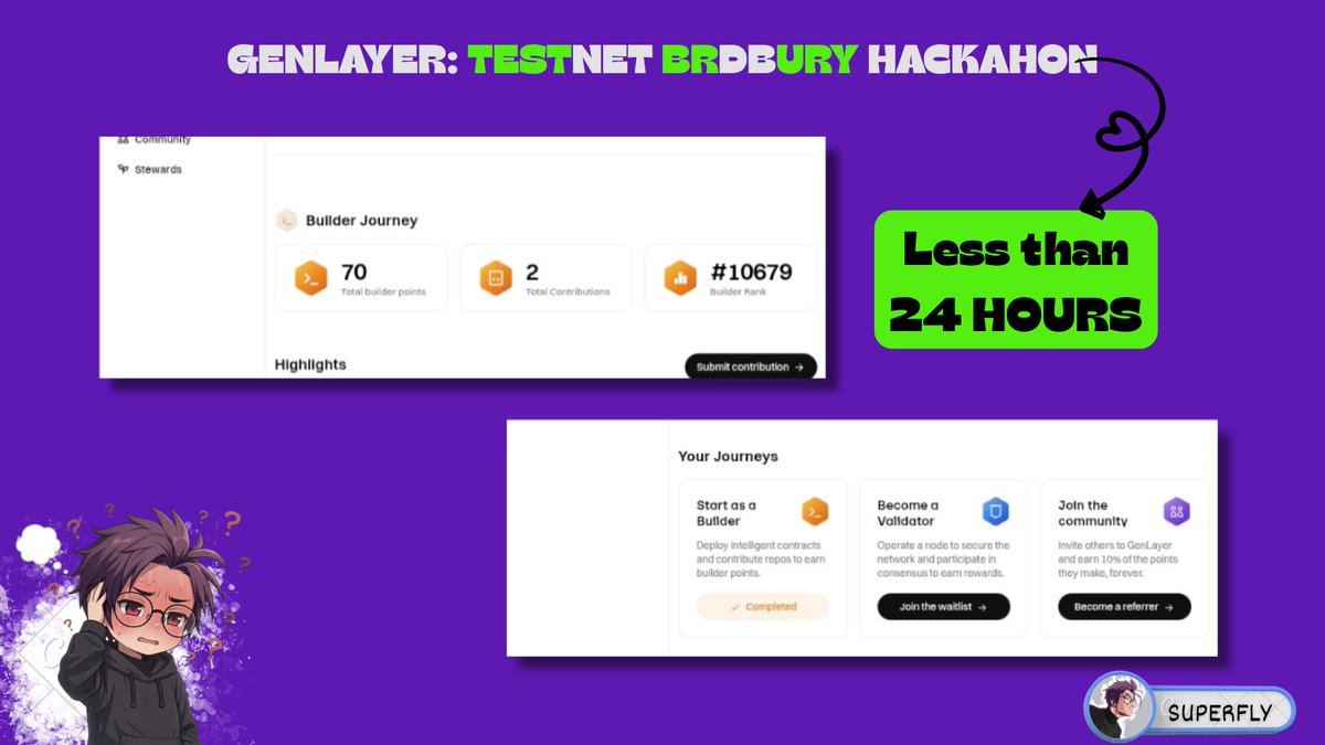 submission for Genlayer bradbury hackathon closes in less than 24 hours ...