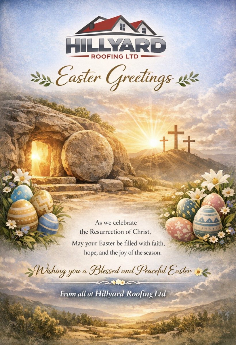 Happy Easter from all at Hillyard Roofing ￼#roofing #hillyardroofing #roof #easter