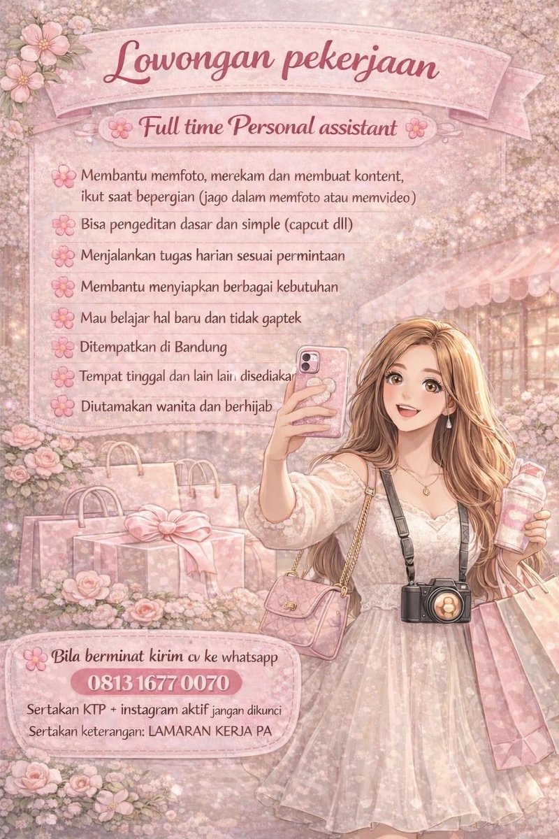 ticilll's tweet photo. #lowongankerjabandung #lowongankerja https://t.co/xOTwsaLI1o
