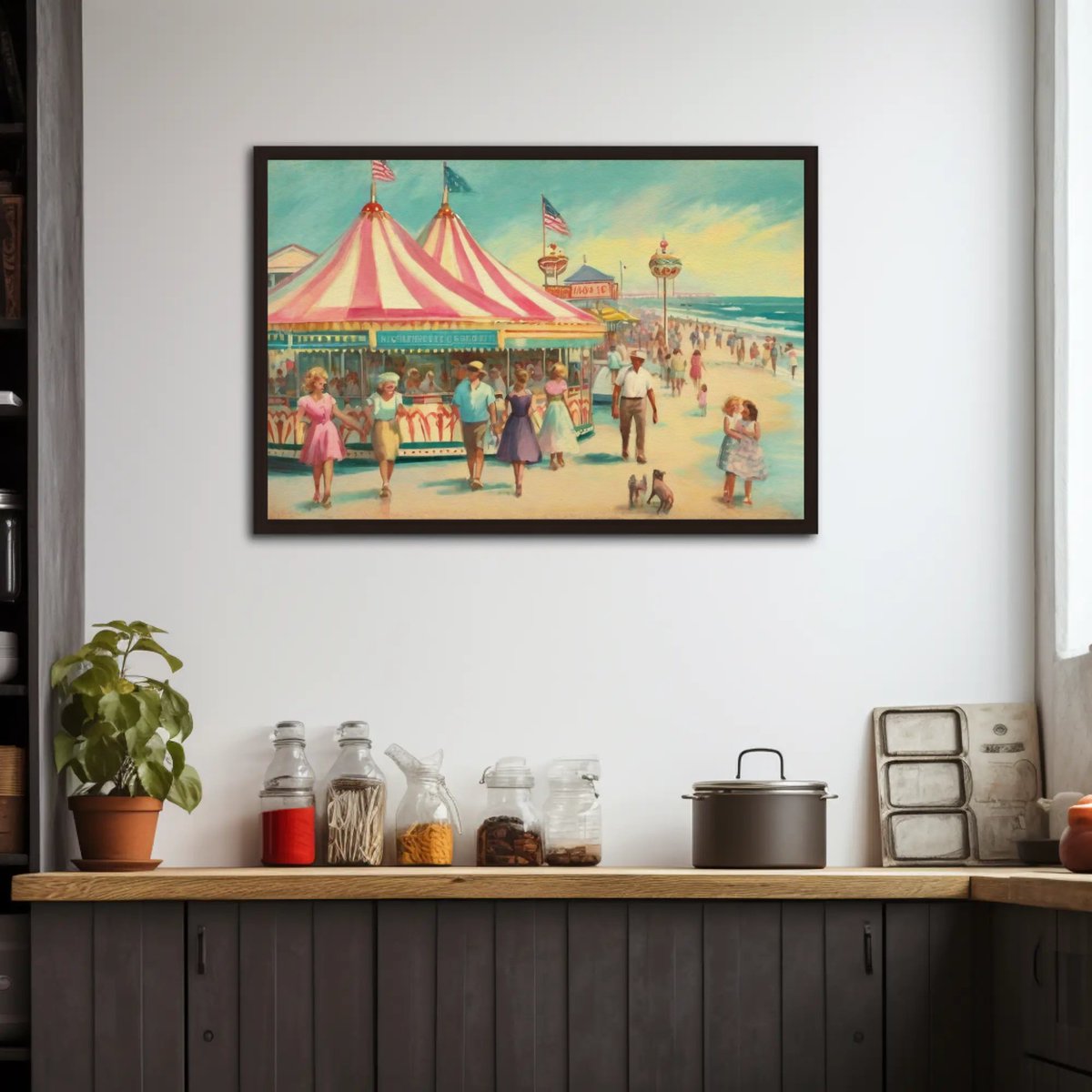NateHartPrints's tweet image. Classic summer on the boardwalk.

Ocean City, New Jersey – Vintage Boardwalk &amp;amp; Carousel Scene captures coastal nostalgia with soft pastel tones and timeless charm.

printsbynatehart.com/b/u6Qq1

#CoastalArt #VintageStyle #Boardwalk #WallArt #PrintsByNateHart