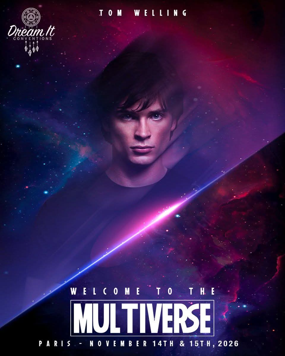 EuroConNet's tweet photo. GUEST ANNOUNCEMENT
#WelcomeToTheMultiverse #WTTM #DreamItConvention #TomWelling
14 - 15 November, 2026
Paris, France
https://t.co/jR4Hi51xTl https://t.co/ndfyq6gH8r