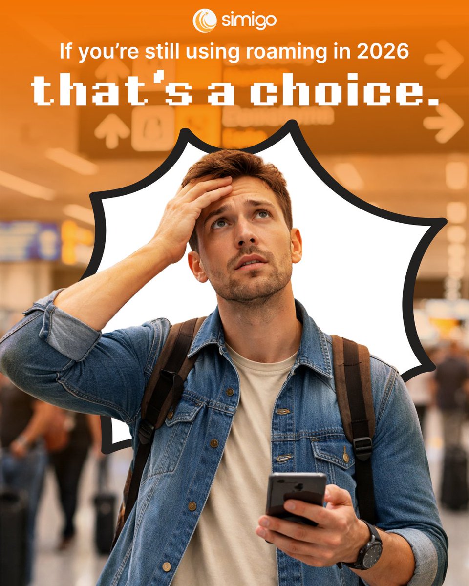 simigoai's tweet image. Still paying roaming charges?
There’s a smarter way to stay connected. 🌍📲
.
.
.
.
#Simigo #NoRoamingFees #SmartTravel #eSIM #StayConnected