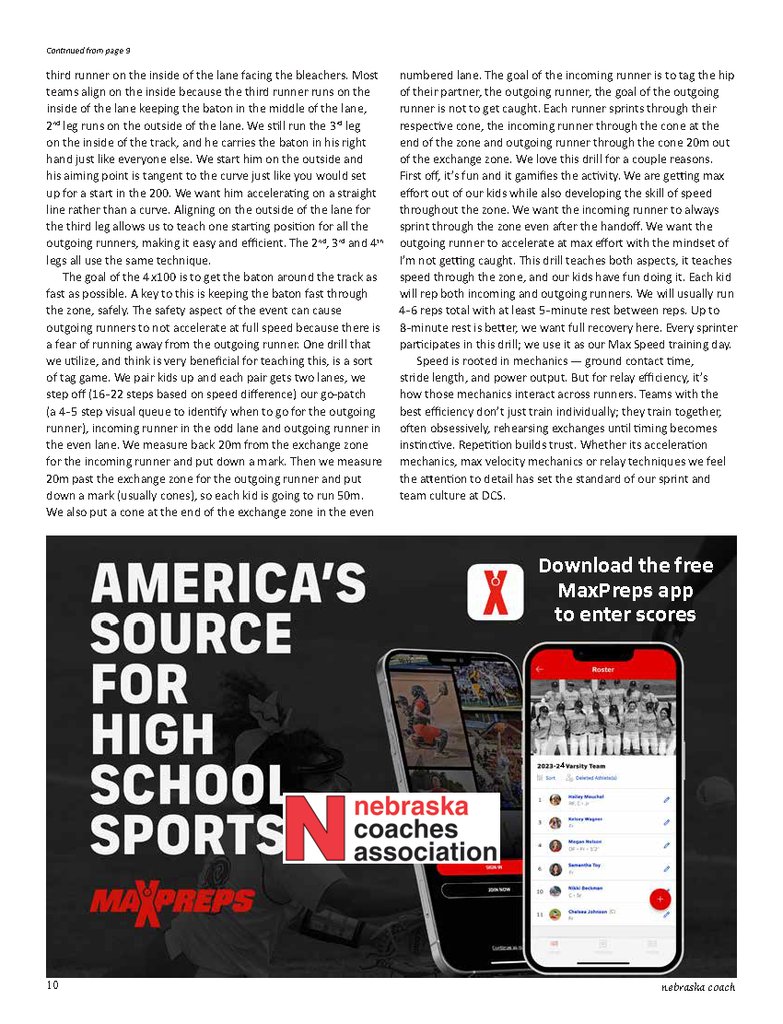 Congratulations to Mr. Mike Spargo for being featured in the April 2026 Nebraska Coaches Association Magazine.