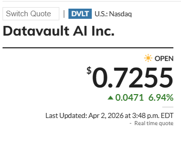 HazlanLegend's tweet photo. $DVLT is on the move at $0.7255! 

With XRP Tokyo coming soon, $3.0B in assets today and $6.8B by 2026, the upside is huge. 

#sstvi #Rashmer $KLAR $GLRE $ABNB https://t.co/mhqbyS4uzK