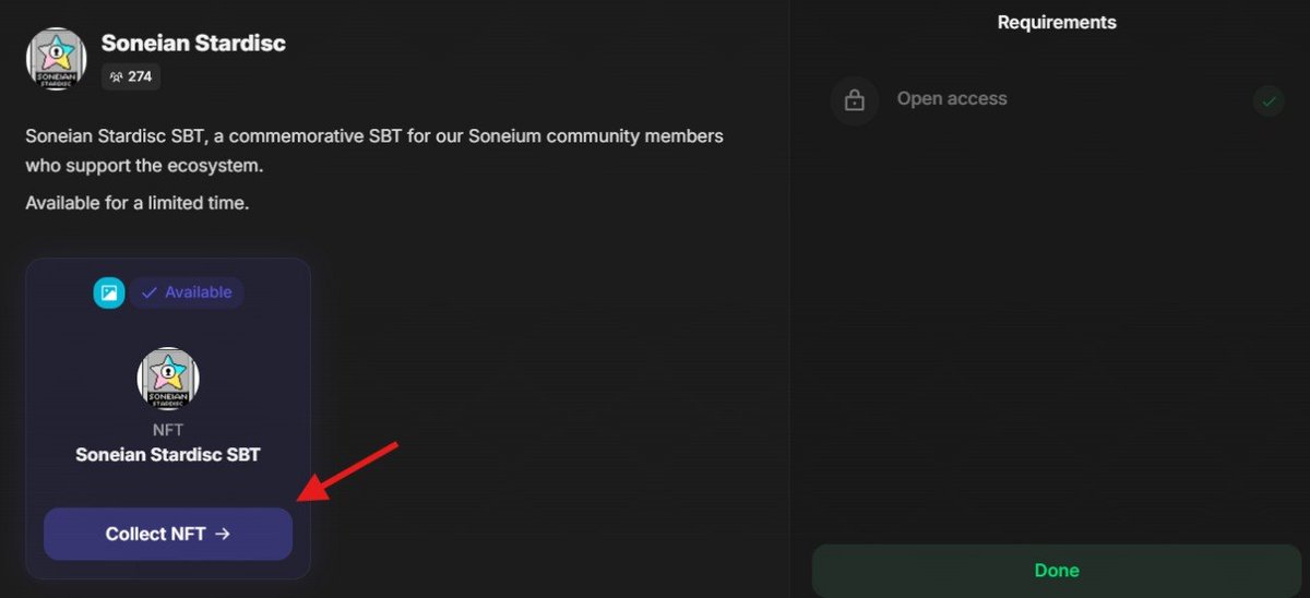 Bisw098's tweet photo. new NFT is now available inside the Soneium Guild limited time only!
Step-by-step Mint
Go to Soneium Guild
Connect Wallet
Find NFT
Click “Collect NFT”
Confirm Transaction
Done
Mint Fee: 0.00075 ETH (on Soneium) https://t.co/ZMBwEDhURe