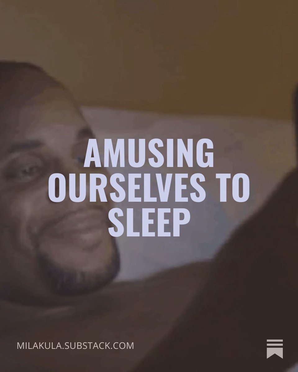 A gentle roast of our inability to go to bed like ‘normal people.’ The scroll is eternal, and so is my exhaustion. 

open.substack.com/pub/milakula/p…