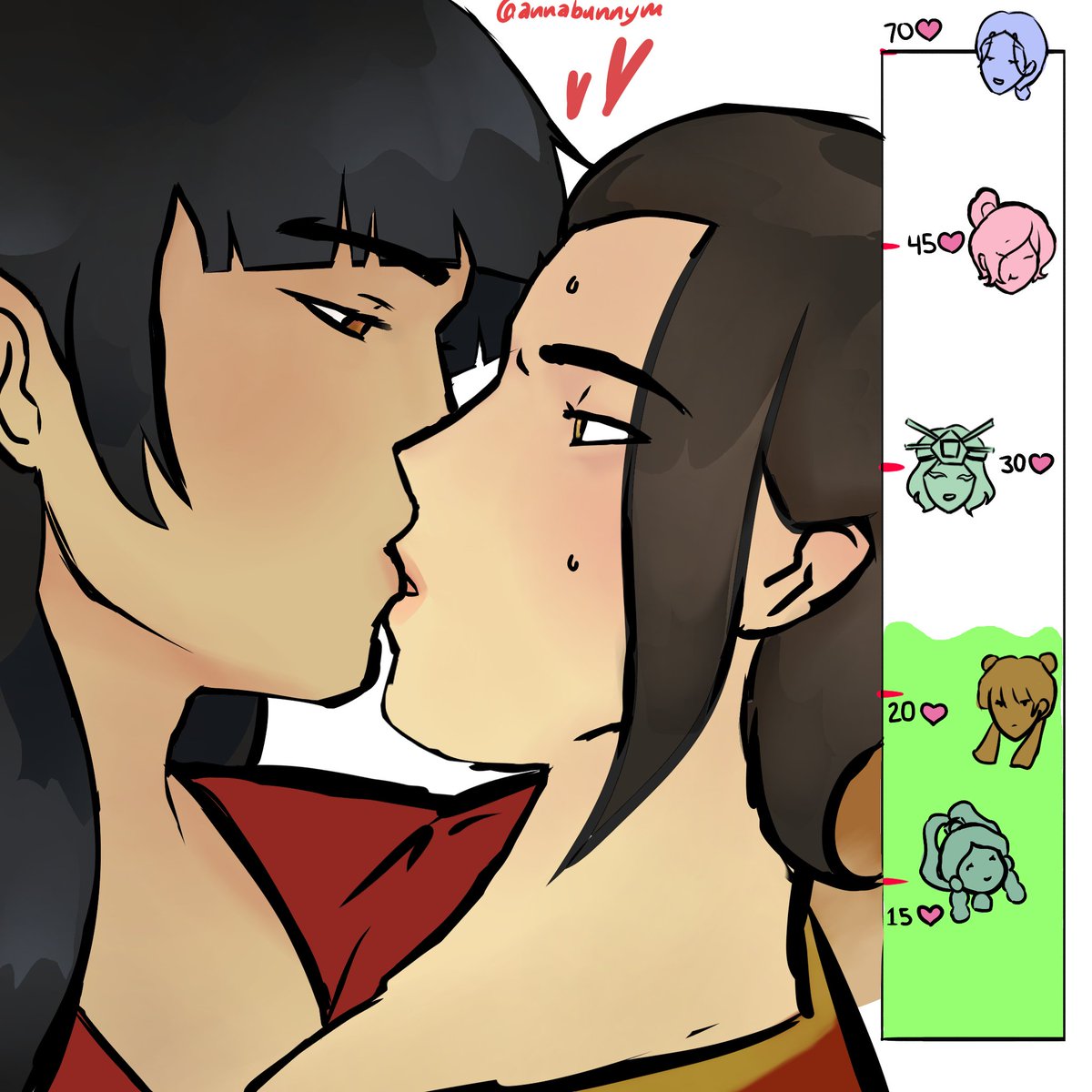 annabunnym's tweet image. Kiss #2! #atla #maizula