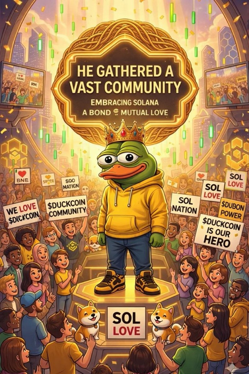 DuckCoinm7g's tweet photo. They said it was just a meme.

Now it’s a movement.

🦆🚀

Started alone on a post…
Now surrounded by believers.
Not hype.
Not luck.

Just attention turned into power.
🔥 DuckCoin isn’t chasing the wave.
It is the wave.

#DuckCoin #Crypto #Community #NextLevel https://t.co/skaWuWpUGM