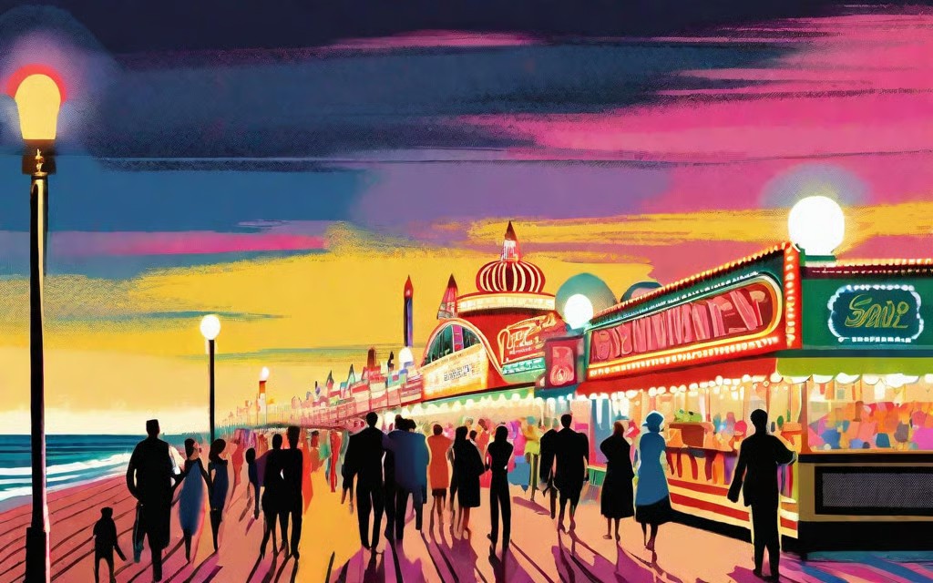 NateHartPrints's tweet image. Bright lights. Bold color. Summer energy.

Seaside Heights, New Jersey – Electric Nights on the Boardwalk captures the glow and movement of the shore at night.

printsbynatehart.com/b/LA7bC

#CoastalArt #Boardwalk #WallArt #PrintsByNateHart