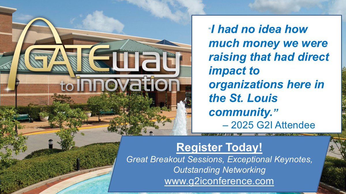Gateway to Innovation is more than a one-day conference. Through vendor, attendee, and corporate support, the conference has contributed $3,611,258 to IT-related needs in the St. Louis region. 

April 16, 2026  at St. Charles Convention Center, join us! g2iconference.com