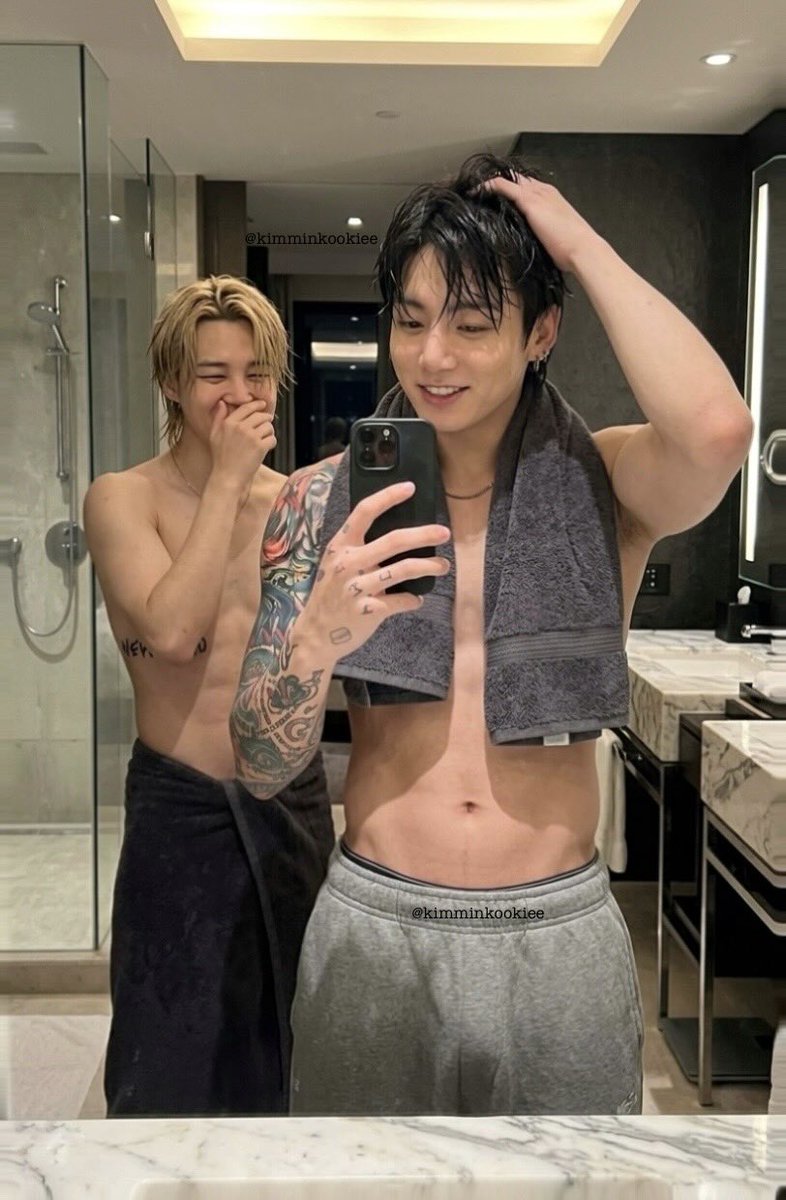 fresh out of shower jikook