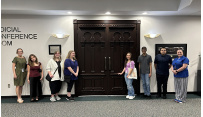 HillsVirtual's tweet photo. Our Government students explored the judicial system firsthand at the Edgecomb Courthouse in downtown Tampa - observing real cases, learning about George Edgecomb, and participating in a Q&amp;A with Judge Miriam Valkenburg and local attorneys. https://t.co/IecwBlHmXR