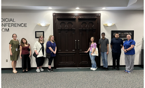 HillsVirtual's tweet photo. Our Government students explored the judicial system firsthand at the Edgecomb Courthouse in downtown Tampa - observing real cases, learning about George Edgecomb, and participating in a Q&amp;A with Judge Miriam Valkenburg and local attorneys. https://t.co/IecwBlHmXR