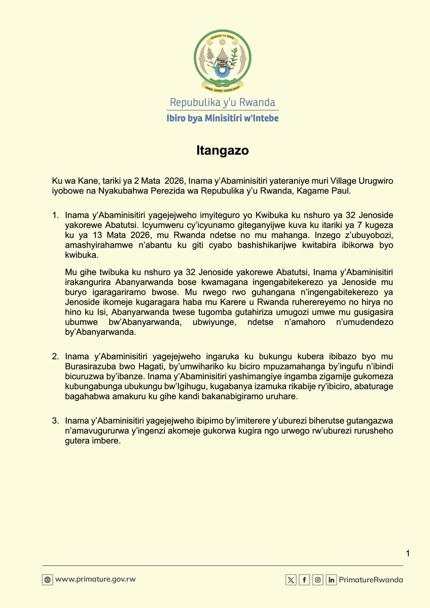 Office of the PM | Rwanda tweet media