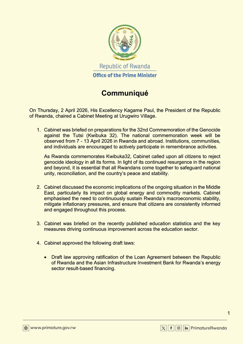 Office of the PM | Rwanda tweet media