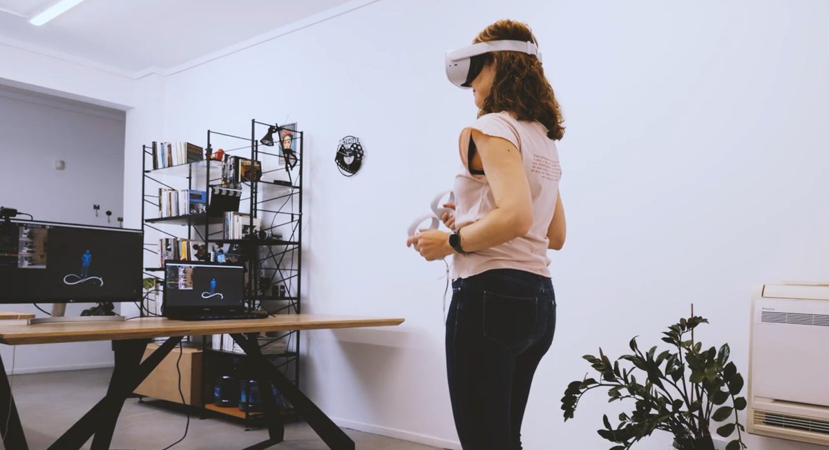 SkarredGhost's tweet image. Moverse is now offering a strap-free full-body tracking system for home users of VR Chat.  Basically, it is markerless, and it only uses cameras to track your body. I haven't had the occasion to try it, but it seems quite a handy solution.

It is available now on #Kickstarter.