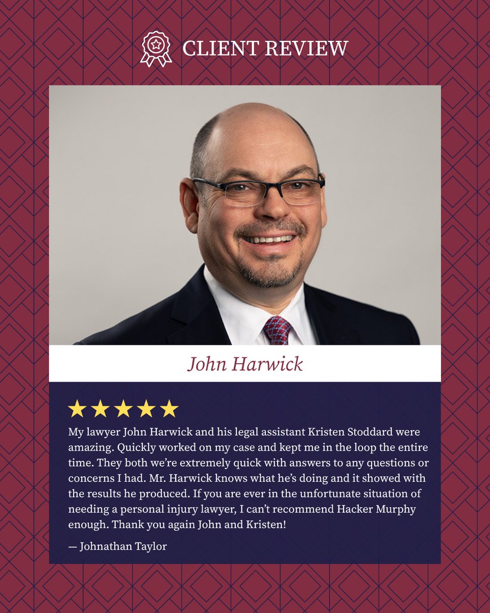 HackerMurphyLLP's tweet photo. Proud of the trust our clients place in John Harwick and our team.

 #HackerMurphyLLP #LegalCommunity #LegalNetworking #AlbanyNY #AlbanyCountyBarAssociation https://t.co/EWnfoUdNiQ