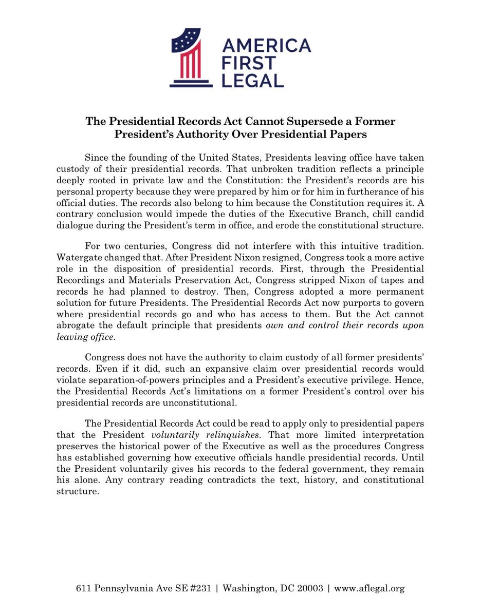 America First Legal tweet media