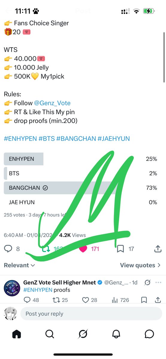 ncaruhan's tweet photo. @Genz_Vote #BangChan https://t.co/dPKPi5PG9s