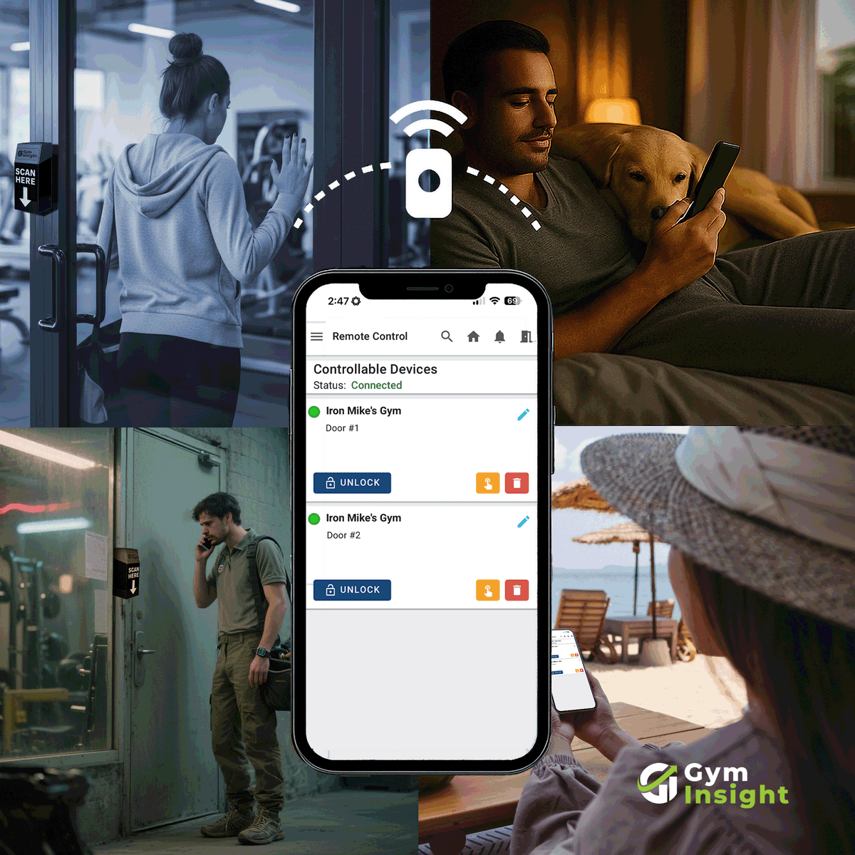 GymInsights's tweet photo. Locked out member? IT specialist stuck outside? One phone tap and crisis averted. No frantic trips back, no stress - just meaningful management from anywhere with connection. Brilliant solution.

#gymowner #fitnessbusiness #remotelock #gymaccess #gymmanagementsoftware https://t.co/IsyoKeu8GX