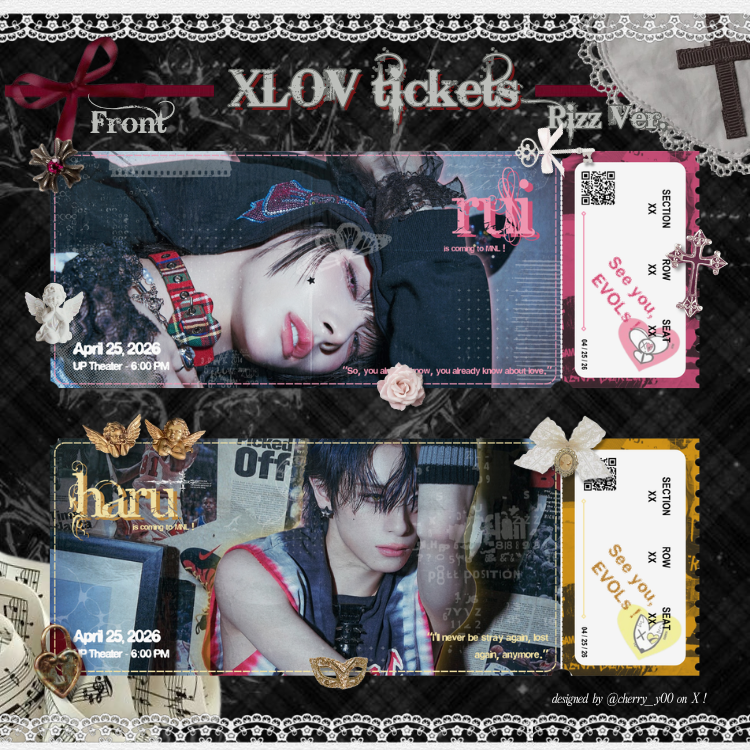 cherry_y00's tweet photo. ₊˚⊹ ᰔ XLOV in MNL Ticket Freebies ˚. ᵎᵎ
    created and designed by @cherry_y00 

☆ Limited quantity (1:1)
★ U can pick which member u want
☆ Open for trades !
★ U can send me a dm so I can reserve it for u

See u, EVOLs!

#XLOVinManila #XLOVAsiaTour2026 #XLOV #엑스러브 https://t.co/YXaIXXkzwk
