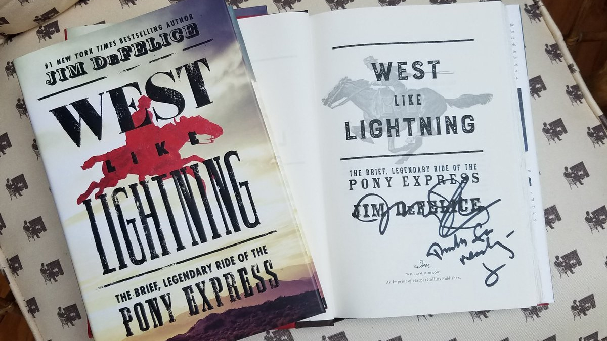 ALBooksmith's tweet image. #OnThisDay in 1860, the first westbound Pony Express left St. Joseph, MO to arrive in Sacramento ten days later; the first eastbound trip also left Sacramento for Missouri.  #OTD #signedbooks @JimDeFelice @WmMorrowBooks @HarperCollins 

alabamabooksmith.com/signed-copies/…