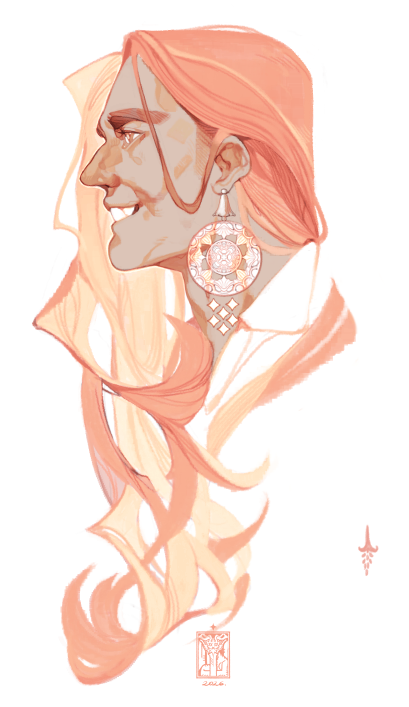 headshot skeb cmms i did last week for blsky follows. 🌿