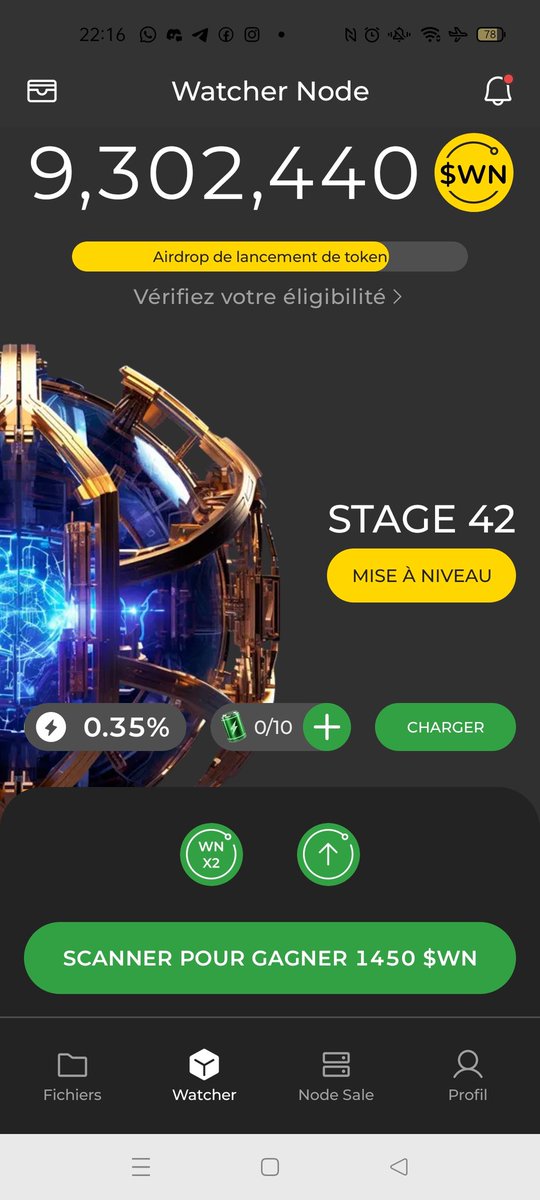 Bonjour ! Je veux vous inviter à cette application crypto que j’utilise. Si vous vous inscrivez avec mon code, vous recevrez 1 000 $WN et j’obtiendrai également un bonus.

DeNet Storage &amp; Watcher Node est gratuit

Rejoignez avec mon lien : links.denet.app/mobile?referre…