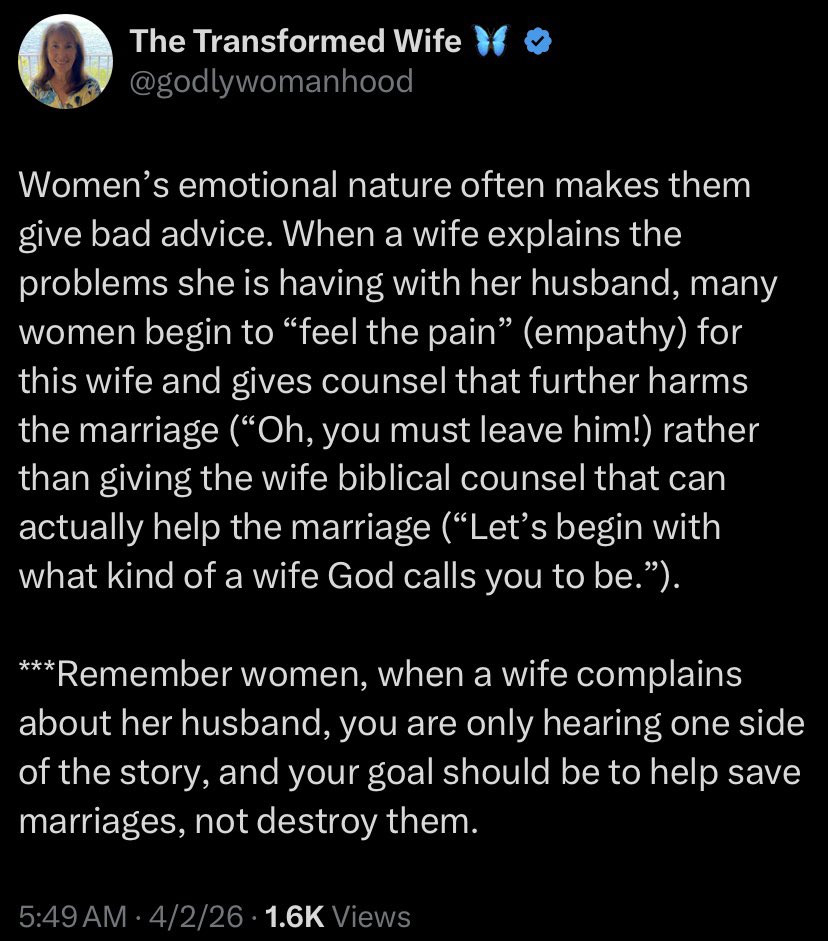 TamaraRH's tweet image. Having empathy &amp;amp; compassion @godlywomanhood doesn’t = women giving bad advice. Rather, not having empathy for others who are suffering is unhelpful &amp;amp; harmful. #EmpathyIsAGiftFromGod #Compassion
