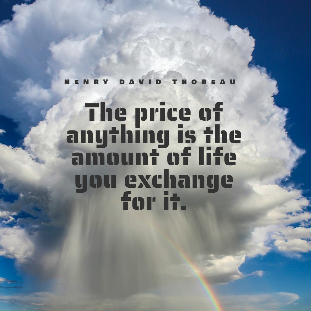 SalidaSol's tweet image. The price of anything is the amount of life you exchange for it.
El precio de cualquier cosa es la cantidad de vida que intercambias por ella.
Le prix de toute chose, c'est la quantité de vie qu'on y consacre.
      Henry David Thoreau
#price #precio #prix