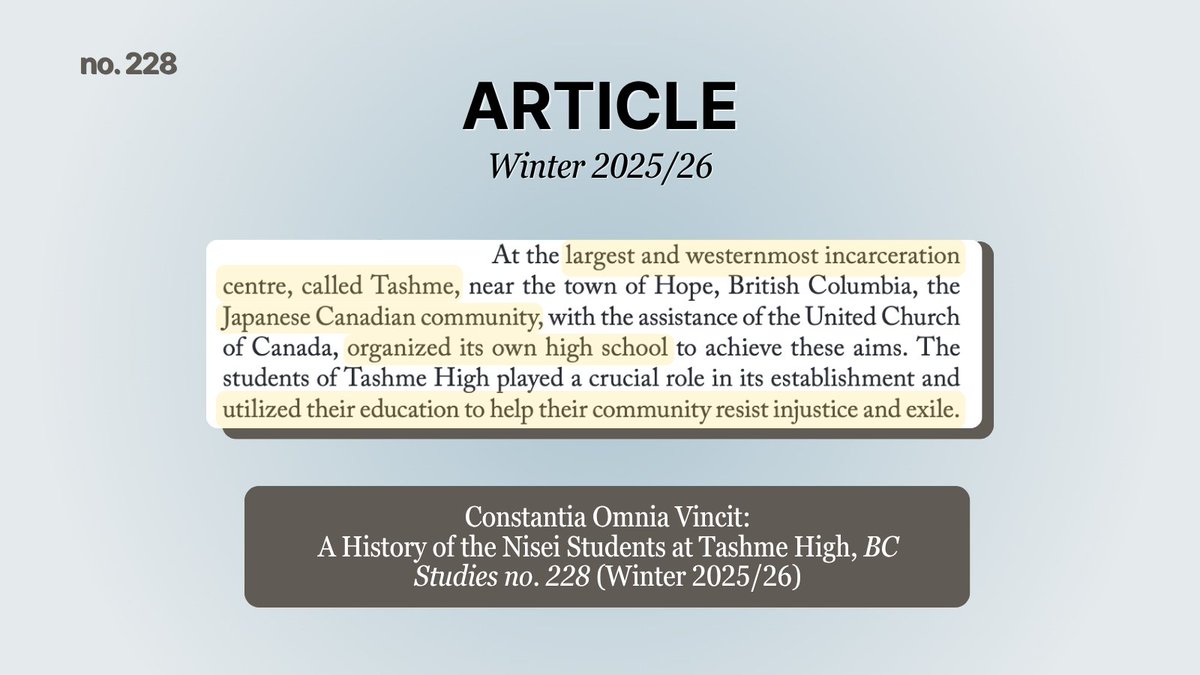 BC Studies Journal tweet media