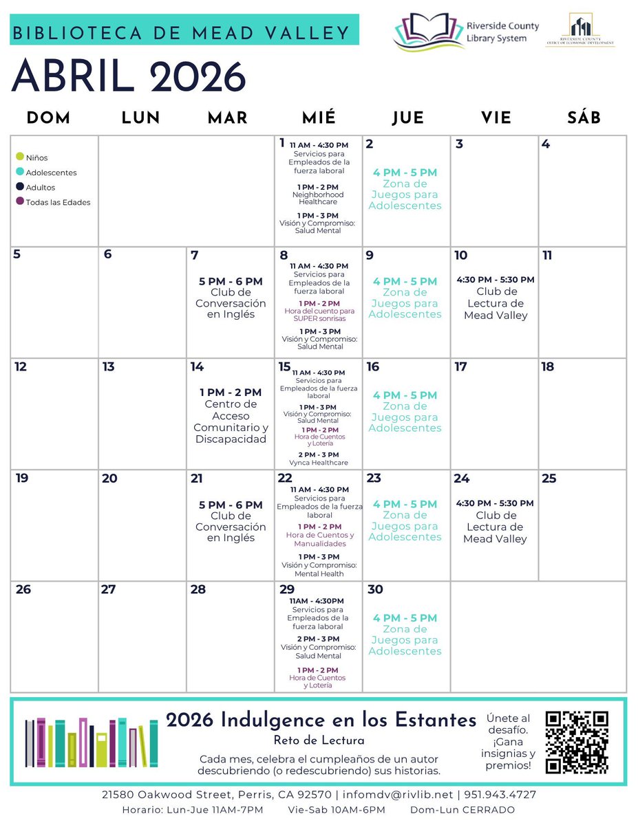 MeadValleyLib's tweet photo. Here are our April Calendars! ☔ https://t.co/G9XQOLZ9yT