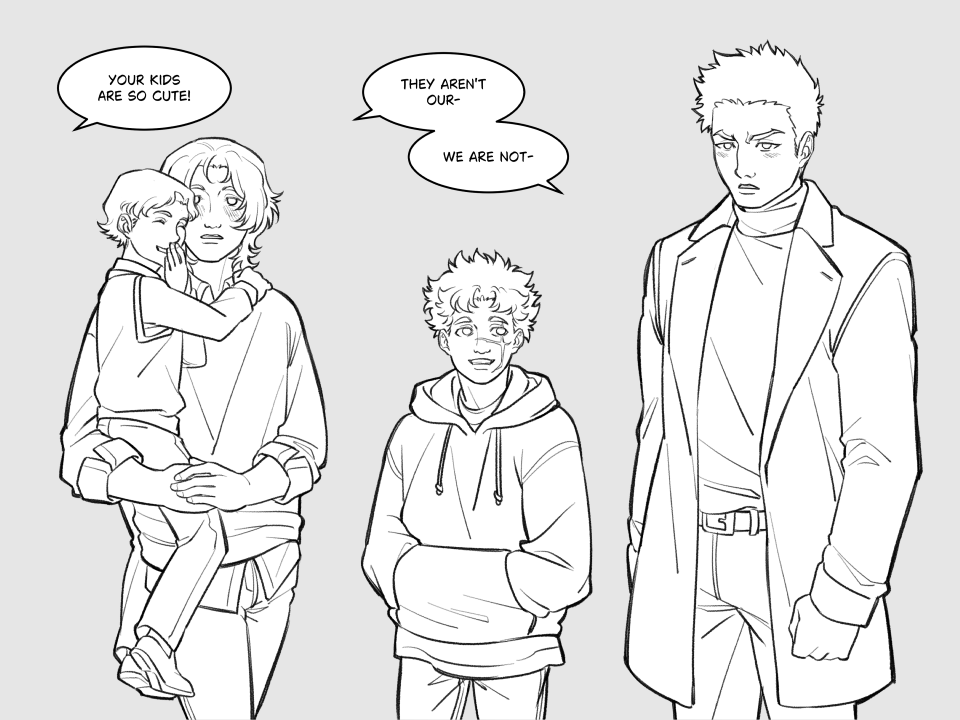 MirAleArt's tweet photo. Jason went from "get a room!" to "just get married!" with his idiot brothers (also he just want to have parents again)
(Also also this is my super self-indulgent AU were Tim and Damian are Dick and Jason's parents just because 🤷♀️)
#timdami #damitim #reverserobins https://t.co/25Kf1QivFd