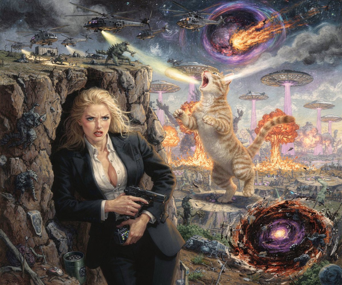 Toshi's Daily Challenge: Theme: Secret Agent ! 🕵️‍♂️📷🔥
That moment when you don't know what else could go wrong on a secret mission, but at least you have a gun and a communication device.