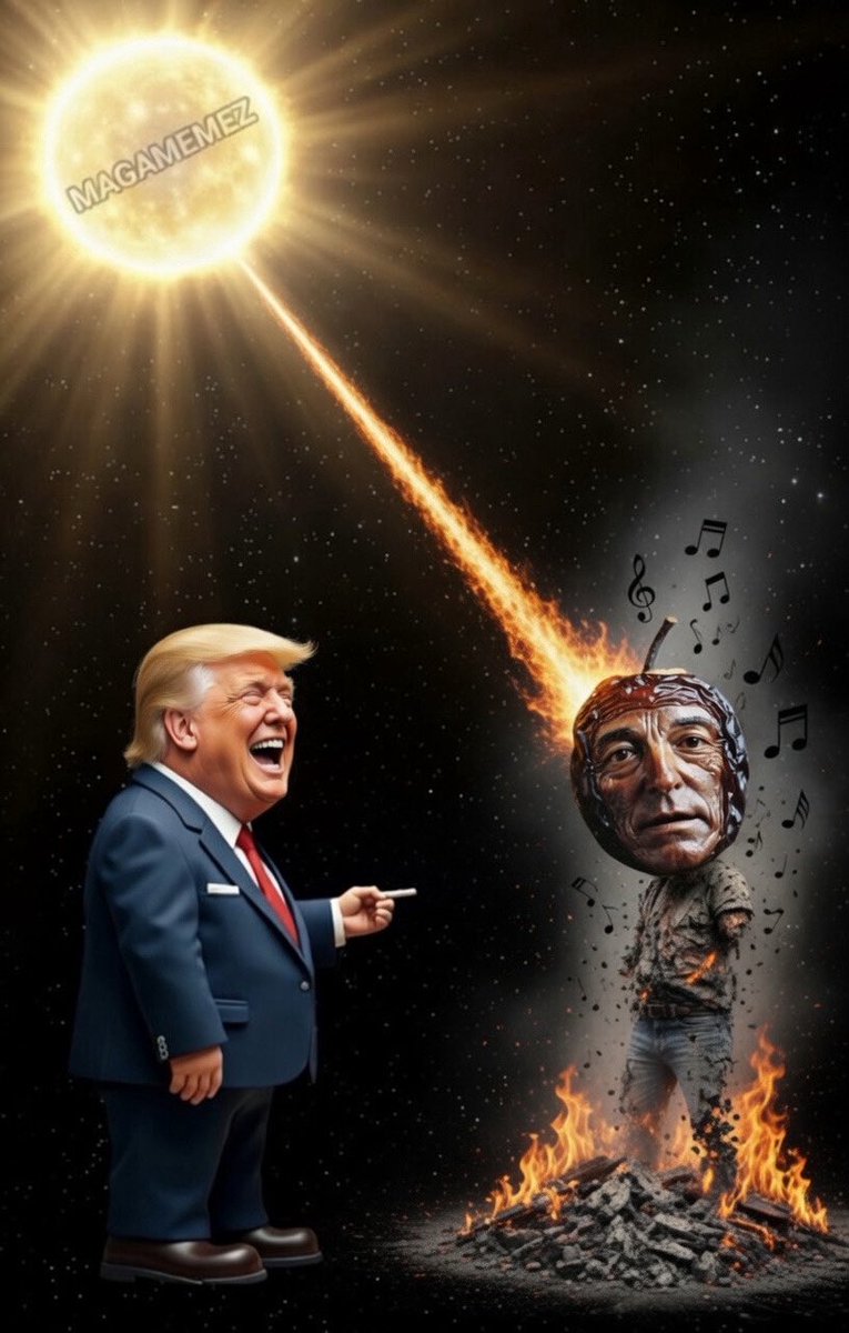 MAGA_MEMEZ's tweet image. TRUMP- “Bad, and very boring singer, Bruce Springsteen, who looks like a dried up prune who has suffered greatly from the work of a really bad plastic surgeon, has long had a horrible and incurable case of Trump Derangement Syndrome, sometimes referred to as TDS,” he wrote on