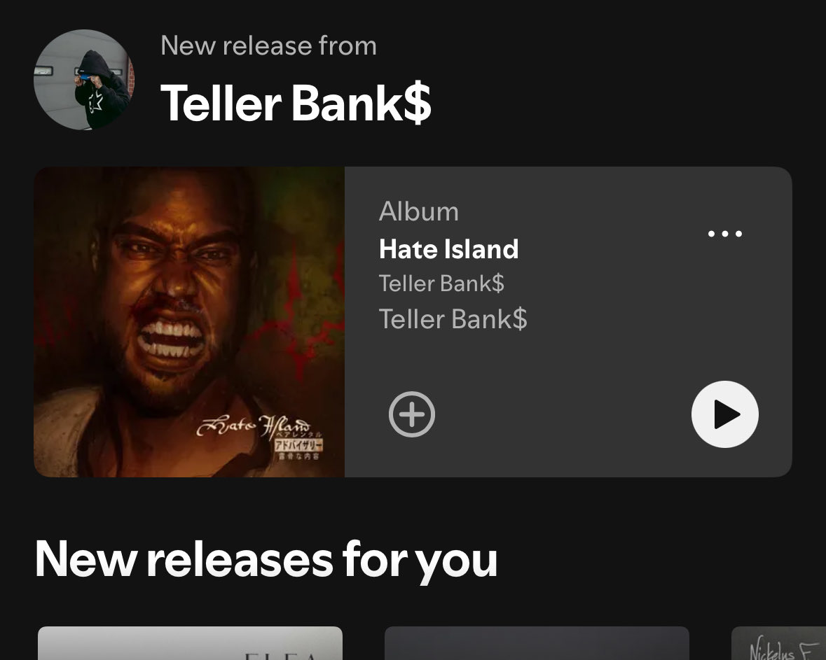Hazeofmainaim2's tweet image. Spotify getting it right #rareoccurrence 

#hateisland