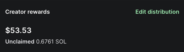 100% of the creator fees will sent to peanut