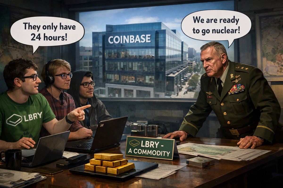 The nerds ran the numbers. The general made the call. #LBRY is a commodity and the clock is ticking Coinbase. 24 hours.