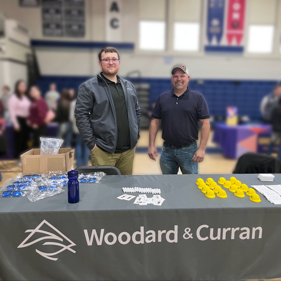 kruark's tweet image. Our O&amp;amp;M team has proudly partnered with Monmouth, IL for 13 years, providing full public works services. My colleagues Brayden Bledsoe and Joseph McVey attended the High School Career Fair to inspire the next generation of water professionals! #WoodardCurran #WorkForWater