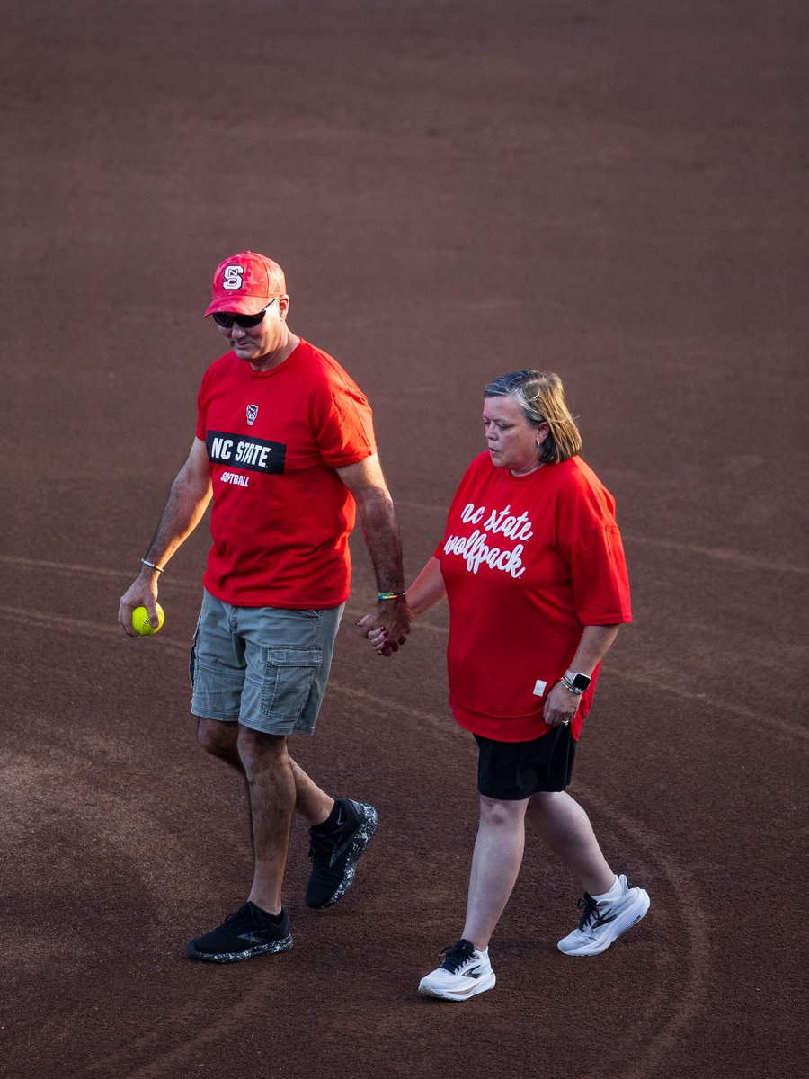 PackSoftball's tweet photo. An extra special first pitch ♥️

Honored to celebrate the life of longtime Wolfpack fan Grayson Ketchie with his parents throwing out tonight’s first pitch. https://t.co/gnHIEV16Xr