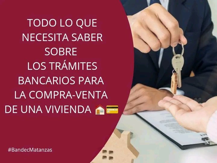 YaislaniaGR's tweet photo. 📢>>CLIENTE<<
TRÁMITES BANCARIOS🧏
Que necesita saber para realizar una Compra-Venta de vivienda???🏡
#BandecLeOrienta
#BandecGuantánamo
#BandecMatanzas
https://t.co/4mBEvPyce5 https://t.co/LMMohwRNhp