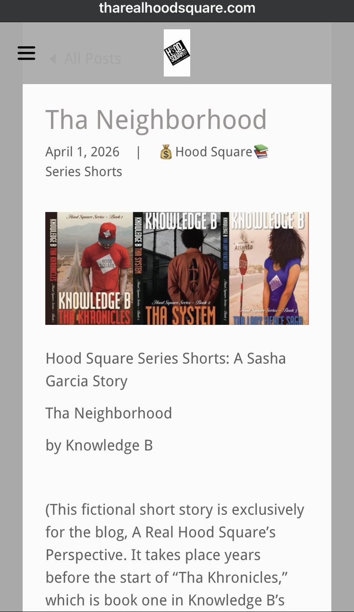 CEOHoodSquare's tweet photo. Before the streets… there was childhood.

New Hood Square Series Short:
“Tha Neighborhood” (A Sasha Garcia Story)

The origin before Tha Khronicles.

🔗 https://t.co/dCYqiwrRwD

#knowledgeb #hoodsquare #fiction #storytelling https://t.co/d4LbizPY1c