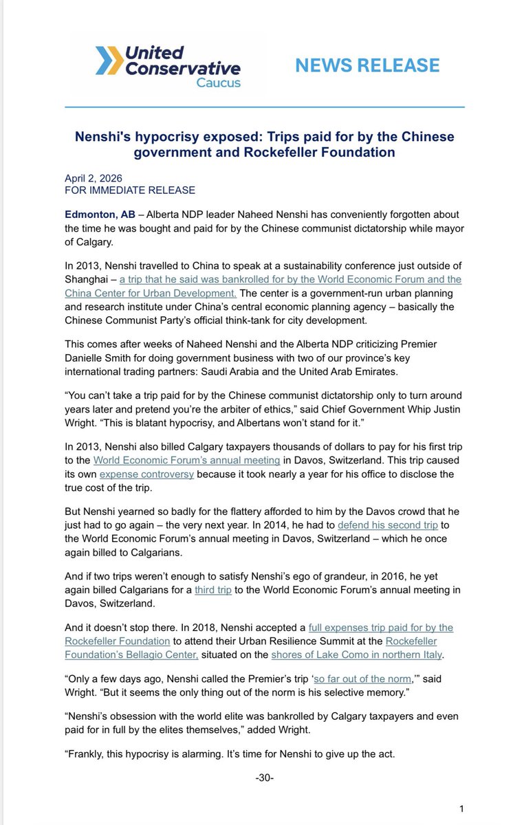 United Conservative Caucus tweet media