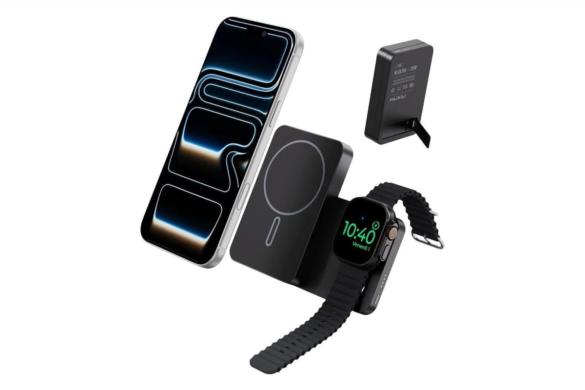 MacSrcs's tweet image. Travel light and charge smart with the @Kuxiutech  K1 Ultra! Magnetic wireless charging for iPhone, Apple Watch and AirPods in one compact device. #review #AppleGear #TravelTech

macsources.com/kuxiu-k1-ultra…