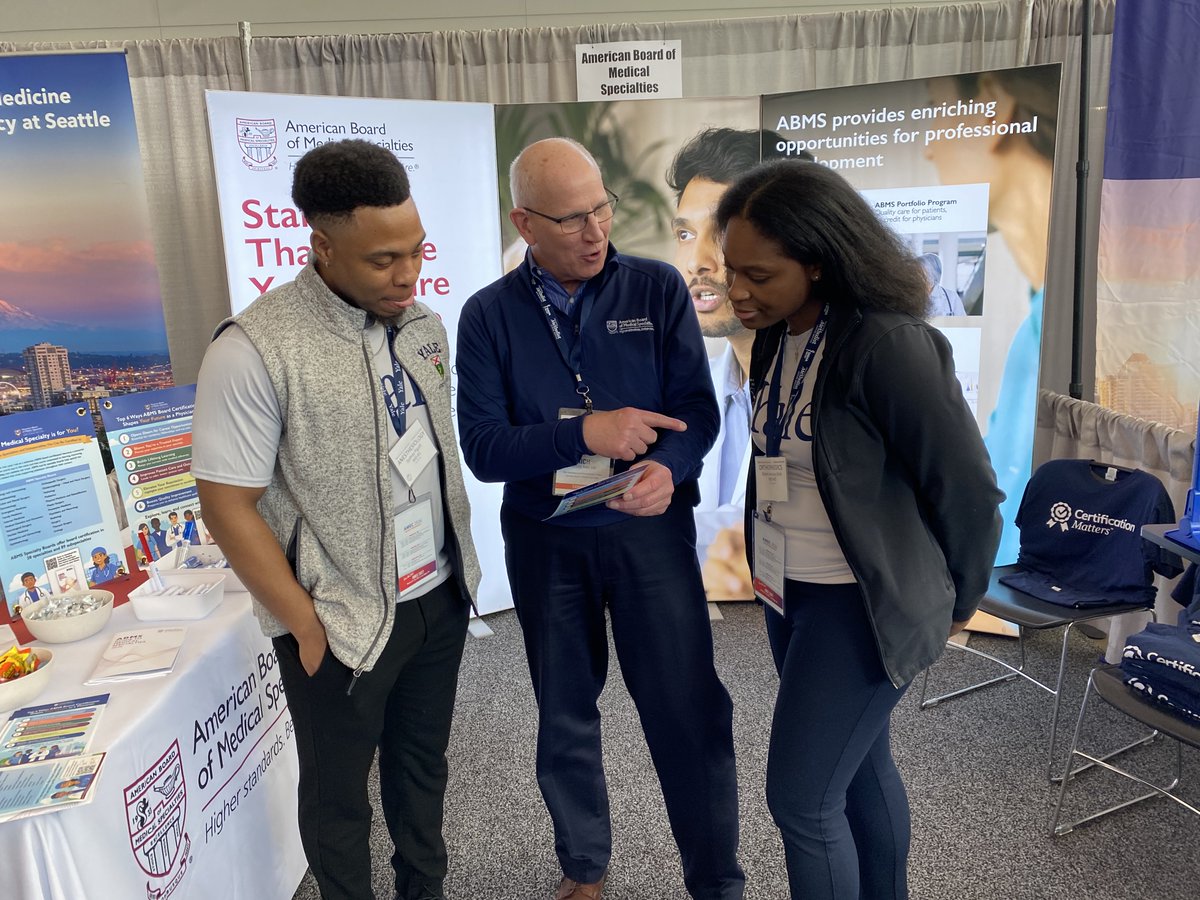 ABMSCert's tweet image. Visit booth #424 at the @SNMA #AMEC2026 Conference this week and learn how ABMS board certification can shape your career!

Exhibit Hall Hours:
Thu 1–6 PM | Fri 8:30–12, 2–5 | Sat 8:30–2

Learn more: bit.ly/4tcquPH

#MedEd
#PreMed
#PreMedStudent
#FutureDoctor
#FutureMD