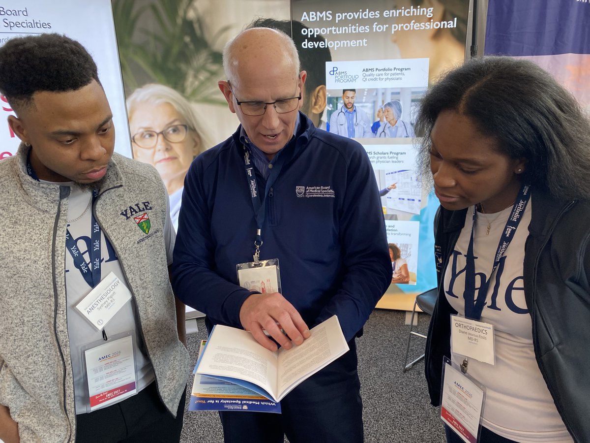 ABMSCert's tweet image. Visit booth #424 at the @SNMA #AMEC2026 Conference this week and learn how ABMS board certification can shape your career!

Exhibit Hall Hours:
Thu 1–6 PM | Fri 8:30–12, 2–5 | Sat 8:30–2

Learn more: bit.ly/4tcquPH

#MedEd
#PreMed
#PreMedStudent
#FutureDoctor
#FutureMD